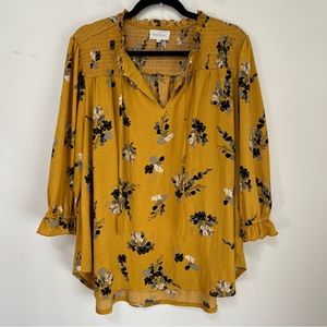 Melloday Floral Peasant Style Top